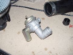 Here is the stock recirculating valve removed